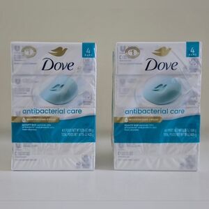 Dove Antibacterial Care Beauty Bar Set 2 Packs/4 Bars Each
